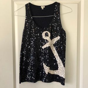Jcrew baby sequin anchor tank